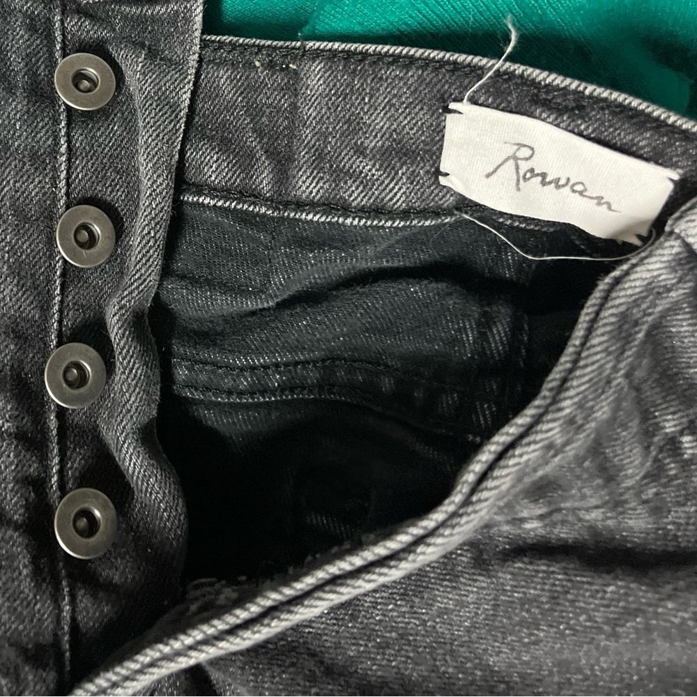 Women’s Rowan Button Fly Black Jeans 28 View 2